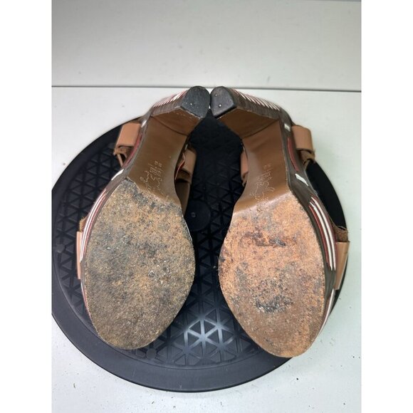 Marni Beige Brown Patent Leather Platform Pumps Spring 2009 RTE Sz 38 / 8 US - Picture 11 of 13